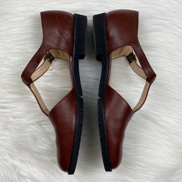 Salvador Ferragamo Leather T Strap Shoes Size 8.5 - Picture 3 of 8